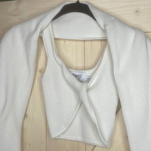 White tank with arm sleeve